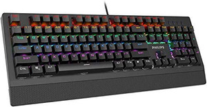lot 63750 image: Philips Mechanical Gaming Keyboard- RGB LED Backlit Wired Keyboard with Blue Switches for Gaming, PC- Full Key N-Rollover- Anti Ghosting
