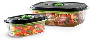lot 63764 image: FoodSaver 2116382 Preserve & Marinate Vacuum -Containers, 3, 10 Cups, Clear