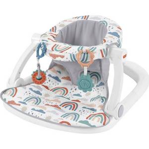 lot 66694 image: Fisher-Price Sit-Me-Up Floor Seat - Rainbow Showers