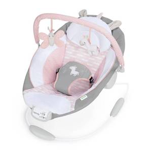 lot 66695 image: Ingenuity Soothing Baby Bouncer with Vibrating Infant Seat - Flora  (Factory sealed new)