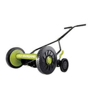 lot 66702 image: Sun Joe MJ503M Manual Reel Mower , 14-Inch , Quad Wheel , 9-Position