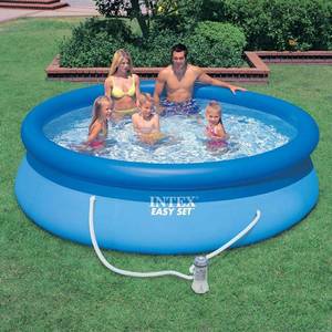 lot 66714 image: Intex - Easy Set Inflatable Kid Swimming Pool with Filter Pump