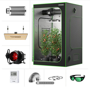 lot 67058 image: VIVOSUN 4 x 4 ft. Basic Grow Kit, Standard Grow Tent Kit with VS2000 LED Grow Light, 48 x 48 x 80 Beginner Grow Kits for Indoor Planting  (Retails $519)