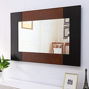 lot 67064 image: Chende Farmhouse Mirrors for Wall Decor, 24 x 36 Large Decorative Mirror with Black Wood Frame, Large Rectangle Bathroom Mirror Horizontal or Vertical Hanging