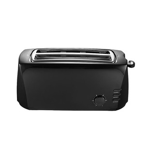 lot 67071 image: Elite Gourmet 4 Slice Long Slot Cool Touch Toaster, Black - Black