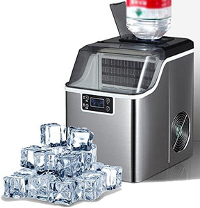 lot 67132 image: Countertop Ice Maker, Bottled Water Ice Maker, Ice 45Lbs Daily Ice Cubes Ready Suitable for All Kinds of Countertops