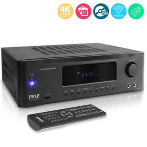 lot 67139 image: PYLE PT694BT - Hi-Fi Bluetooth Home Theater Receiver - 5.2-Ch Surround Sound Stereo Amplifier System with 4K Ultra HD Support, MP3USBAMFM Radio (1000 Watt MAX)