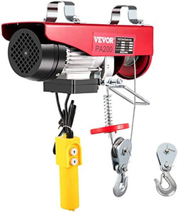 lot 67146 image: Happybuy 440 LBS Lift Electric Hoist, 110V Electric Hoist, Remote Control Electric Winch Overhead Crane Lift Electric Wire Hoist