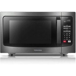 lot 67153 image: Toshiba ML-EM45PIT(BS) Microwave Oven with Inverter Technology, LCD Display and Smart Sensor, 1.6 Cu.ft, Black Stainless Steel