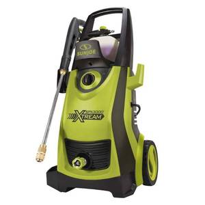 lot 67154 image: Sun Joe 2200 Max PSI 1.65 GPM 13 Amp Cold Water Electric Pressure Washer, Box damaged, Product (Appears New)  (Retails $199)