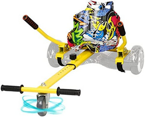 lot 67169 image: Hoverboard Seat Attachment, Adjustable Hover Cart Accessories for 6.5, 8 and 10 Go Kart, Self Balancing Scooter, Hoverkart Attachment (May be missing some bolts for seat)  (Stock Photo shows different color than actual product)