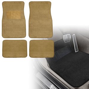 lot 6038 image: FH Group Carpet Floor Mats with Heel Pad For Auto Sedan SUV Van Full Set Beige
