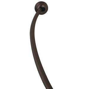 lot 6052 image: Zenna Home Never Rust Aluminum Tension Curved Shower Rod