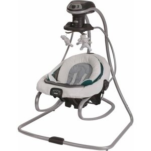 lot 6961 image: Graco DuetSoothe Baby Swing and Rocker, Sapphire