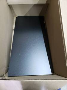 lot 7720 image: Black Desk with Metal Legs