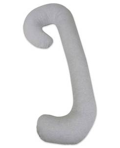lot 7595 image: Leachco Snoogle Chic Jersey Support Pillow - Heather Gray