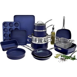 lot 6065 image: Pots and Pans Set Blue