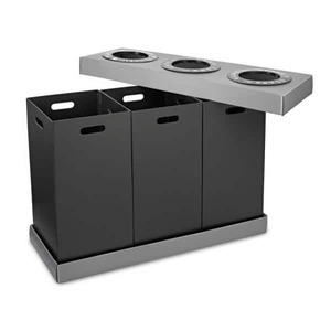 lot 6976 image: Alpine 3-Bin Cardboard Recycling Center 28 Gal, 4 x 2