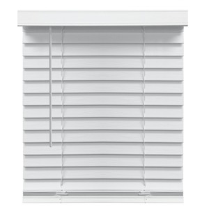 lot 7580 image: 2 Cordless Faux Wood Blinds