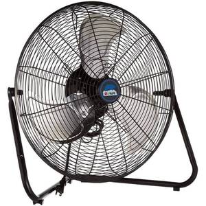 lot 7762 image: B-Air 20 in. Firtana-20X High-Velocity Floor Fan in Black