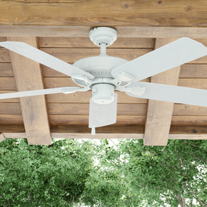 lot 7769 image: 52 Honeywell Belmar White Outdoor Ceiling Fan