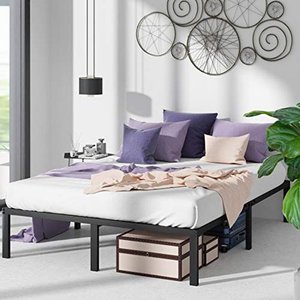 lot 7854 image: ZINUS Yelena Metal Platform Bed Frame  Steel Slat Support  No Box Spring Needed  Easy Assembly, King