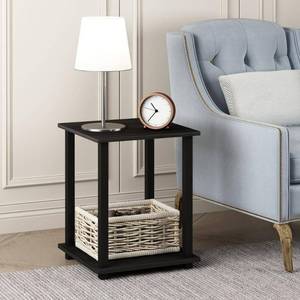 lot 7873 image: Furinno 12127EXBK Simplistic End Table, Set of Two, EspressoBlack