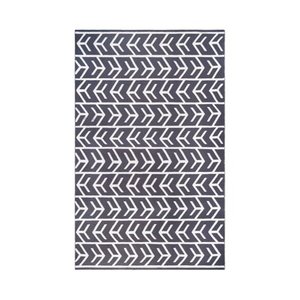 lot 7875 image: Superior Walvia Arrow Indoor Outdoor Area Rug 6 x 9ft Charcoal