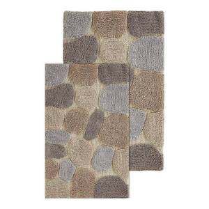 lot 7613 image: Chesapeake Pebbles 2 Piece Bath Rug Set Bedding, 20x32 And 20x32