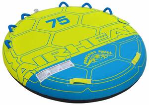 lot 7614 image: AIRHEAD Comfort Shell Deck Towable Tube, 3 Rider, 75 Inch Diameter - Retail$279.99