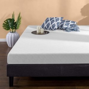 lot 7678 image: Zinus OLB-FGM-0600T 6 Inch Gel-Infused Green Tea Memory Foam Mattress, Twin - Retail $229.98