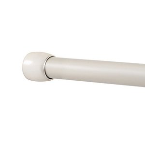 lot 7680 image: Zenna Home NeverRust Aluminum Tension Shower Rod, 48 to 76 inches, Nickel
