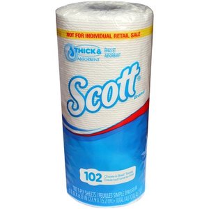 lot 7758 image: Scott Kitchen Roll Towels, White, 6 Pack