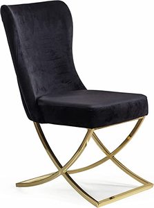 lot 7763 image: Ottomanson Royal Chair In Black And Gold, Set Of 2 - Retail$678.99