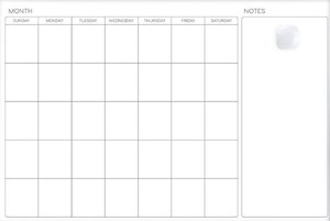 lot 7774 image: Dry Erase Calander