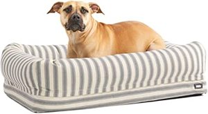 lot 7791 image: BarkBox Memory Foam Dog Bed with High Density Foam Base for Orthopedic Joint Relief - Crate Lounger, Dog Couch or Sofa Pet Bed - Machine Washable Cover and Water-Resistant Lining