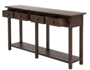 lot 7824 image: Console Table, Dark Wood