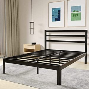 lot 7835 image: Heavy Duty Steel Bed Frame with Headboard, King (stock photo approximate - see pictures)