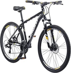 lot 7837 image: Schwinn GTX Elite Comfort Adult Hybrid Bike 18 Aluminum, 24 Speed BlackYellow - Retail $522.13