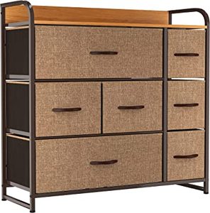 lot 7604 image: ASNG024 Fabric 7 Drawer Storage Cabinet