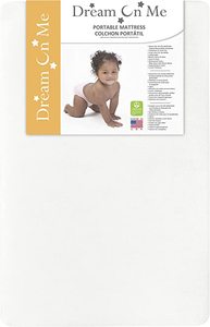 lot 7606 image: Dream On Me 2 In 1 Breathable Two Sided 3 Portable Crib Mattress, 24x38 Inches