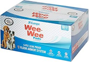 lot 7757 image: Four Paws Wee-Wee XL Pads, 28x34 Inches Each, 40 Total