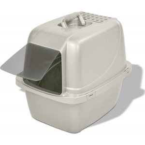 lot 7671 image: Beige Walk In Cat Litter Box (Stock Image Differs Slightly)