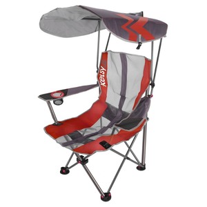 lot 7022 image: Kelsyus Premium Foldable Outdoor Lawn Camping Chair with Cup Holder and Canopy