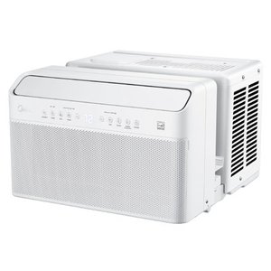 lot 7054 image: Midea 8,000 BTU Smart Inverter U-Shaped Window Air Conditioner, 35% Energy Savings, Extreme Quiet, MAW08V1QWT