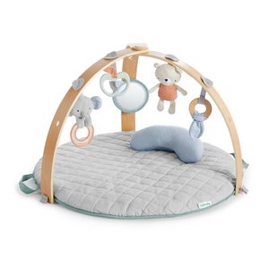 lot 7089 image: Ingenuity Cozy Spot Duvet Activity Baby Play Gym with Self-Storage, Machine Washable Mat - Loamy, Ages Newborn 