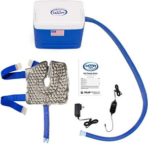 lot 7095 image: Polar Active Ice 3.0 Cold Therapy Ice Machine System with Programmable Timer, Knee and Joint Compression Pad, Lightweight 9 Quart Cooler, Quiet Pump, Strong Cryotherapy Pain Relief Treatment