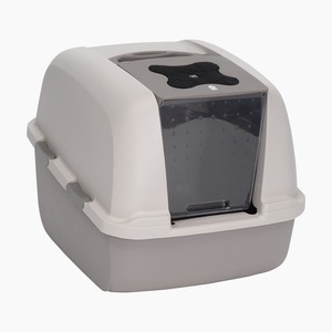 lot 7109 image: Catit Jumbo Hooded Litter Pan - Gray