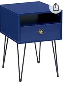 lot 7136 image: Vecelo Night Stand Dark Blue