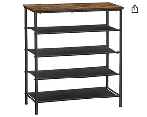 lot 7140 image: Vasagle Shoe Rack 5 Tiers